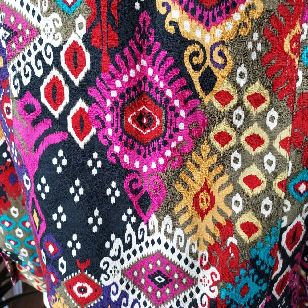 Aztec Patterned Jacket 100% Cotton By Ruby Rd: Si… - image 5